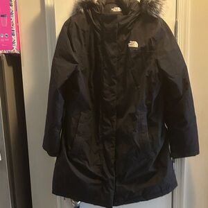 The North Face Black Coat with Fur Hood